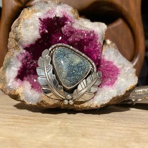 Turquoise sterling silver Notch + Fletch ring size 6.5